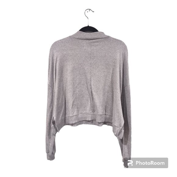 Women's Cropped Turtle Neck Grey Size XXL - Picture 2 of 4